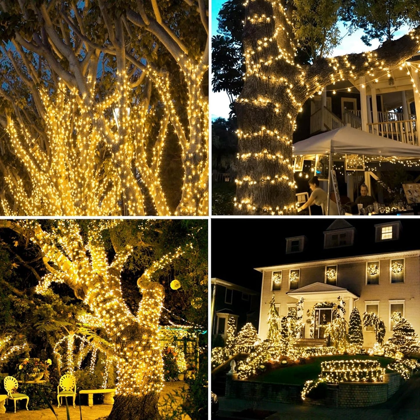 Luces de Navidad con Panel Solar