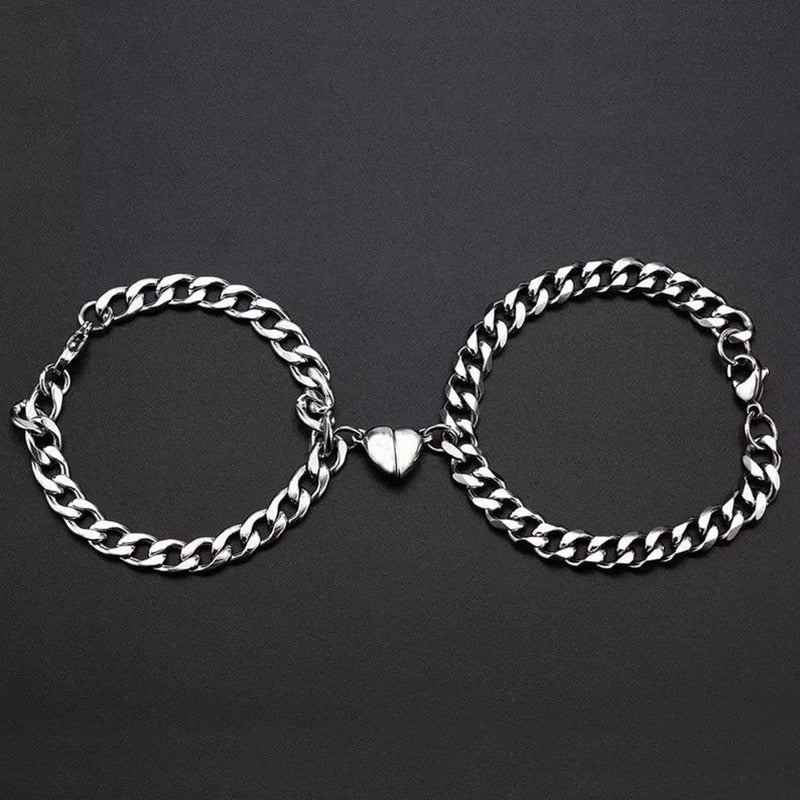 PAR-PULSERA MAGNETICA DE CORAZON